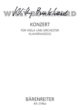 Concerto for Viola and Orchestra, Op. 93 Viola and Piano Reduction cover